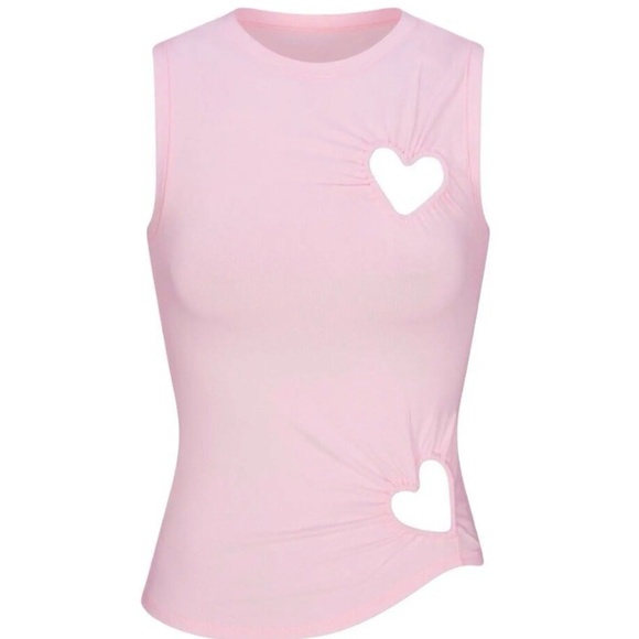 SKIMS Tops - skims valentines COTTON JERSEY HEART TANK cherry blossom
